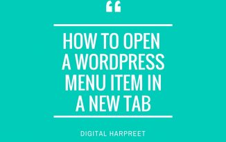 WordPress Menu Item