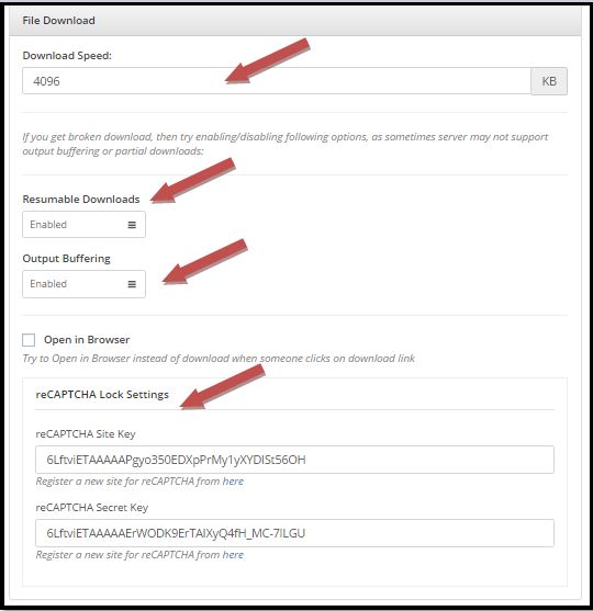 WordPress Download Manager Basic Settings File Download