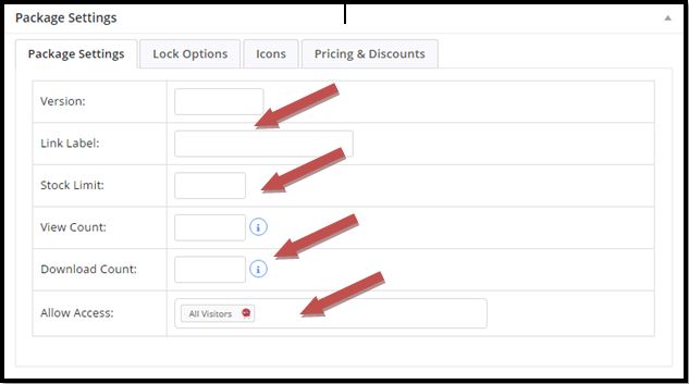 WordPress Download Manager Package Settings