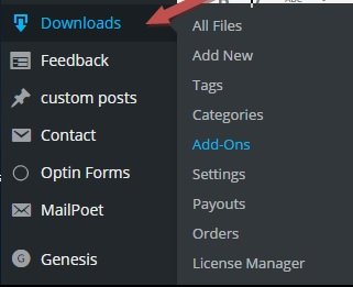 Wordpress download manager Plugin - Dashboard