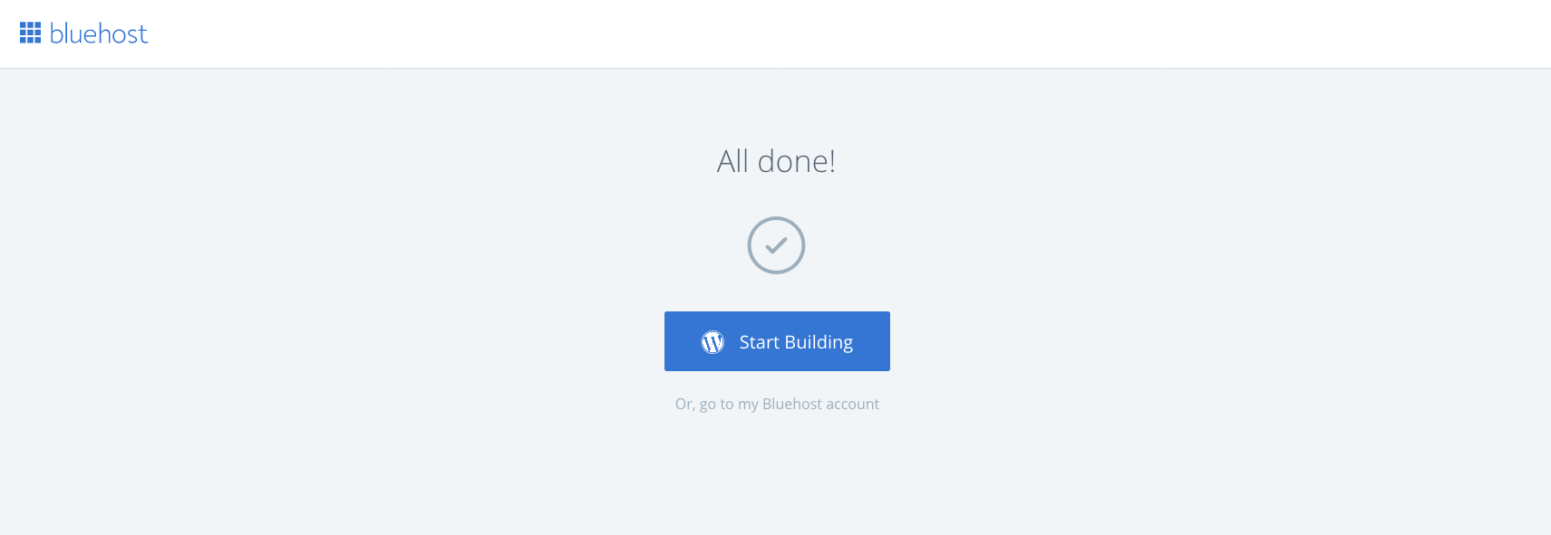 Start A Blog Bluehost WP Login