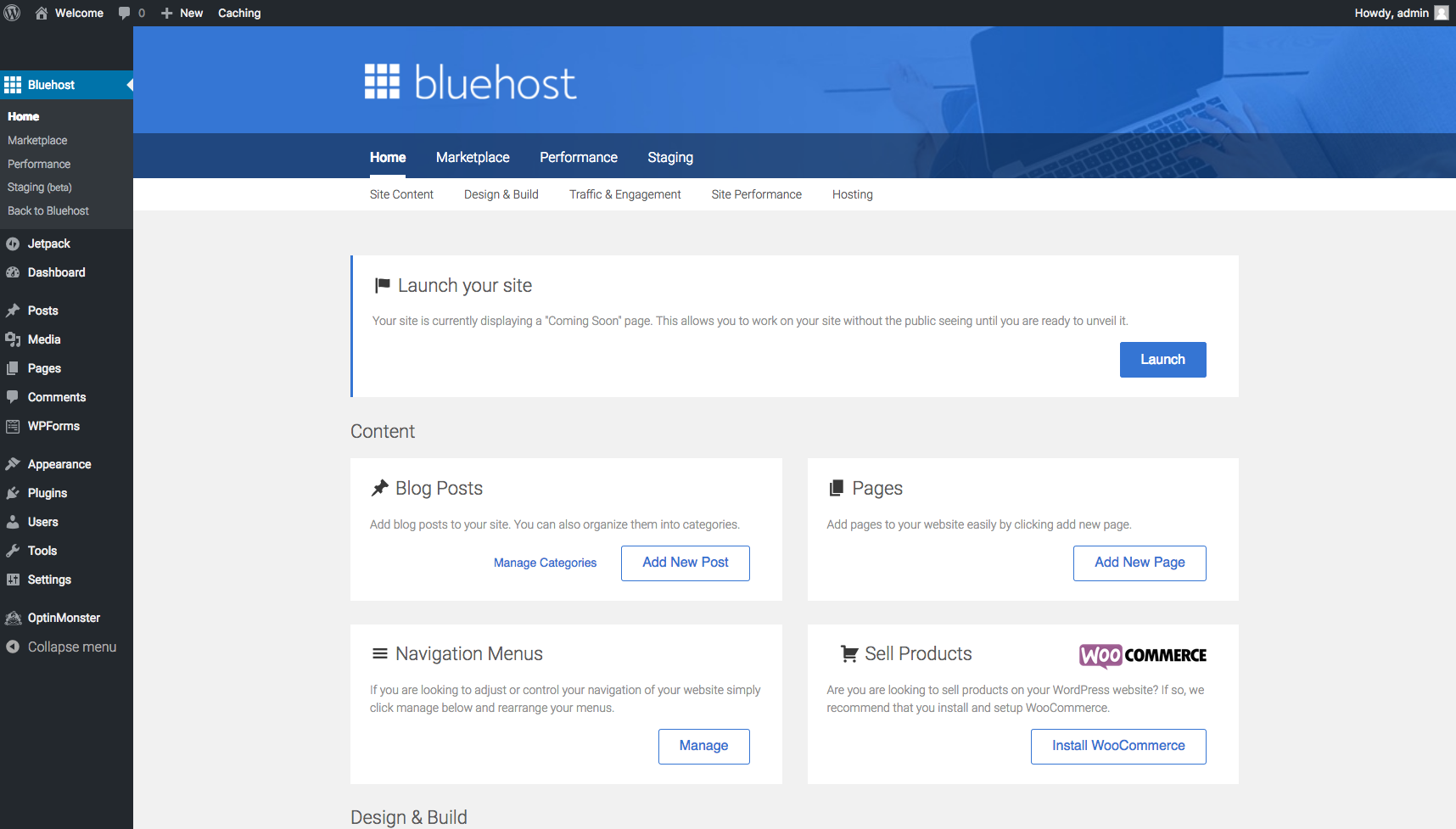 Start A Blog Bluehost Tools