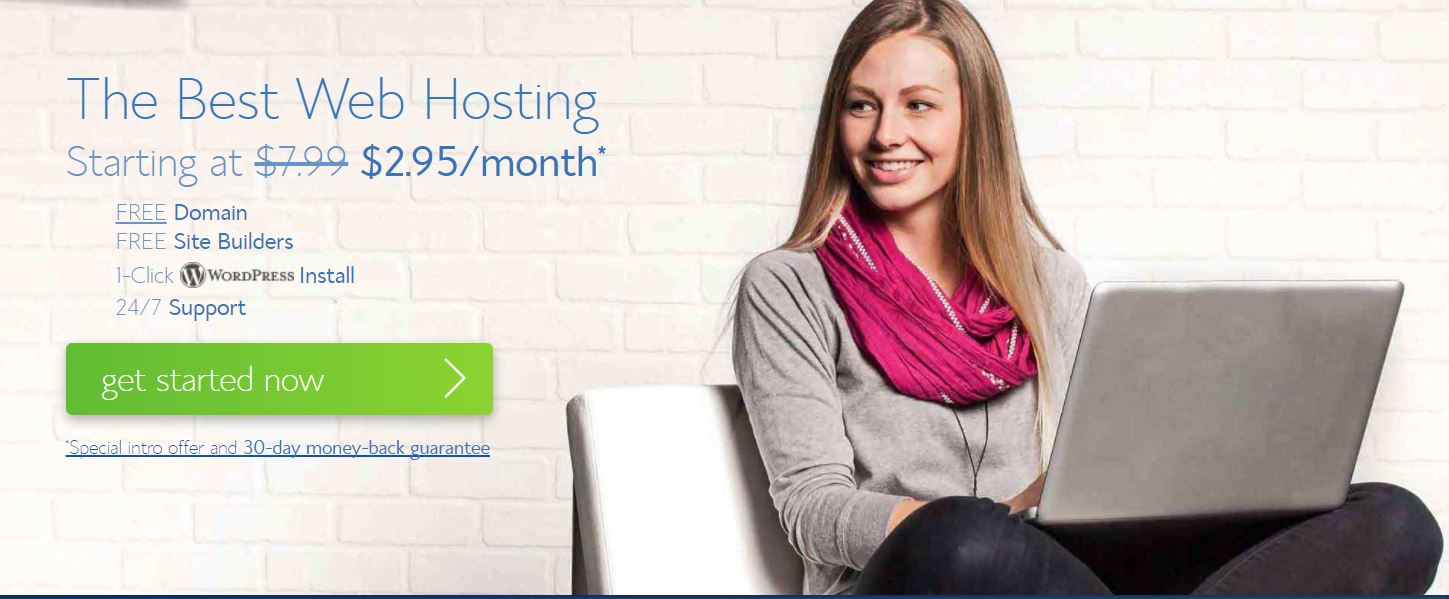 Start A Blog Bluehost in 2.95 per month only