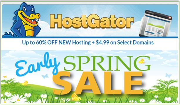 HostGator Hosting Discount 60% Off + $4.99 Domain Name