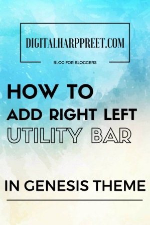 How to add Top Utlity Bar in Genesis Child Theme Pinterest image