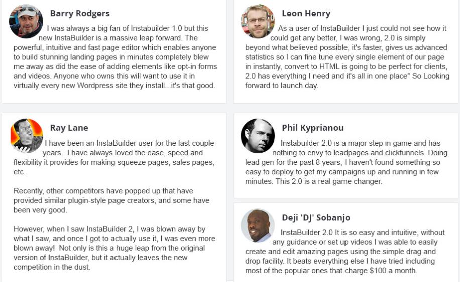 Instabuilder 2.0 User Feedback