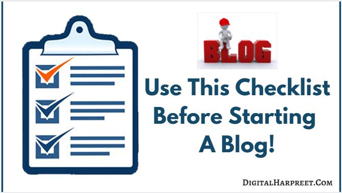 Checklist For Beginners To Start A Professional Blog