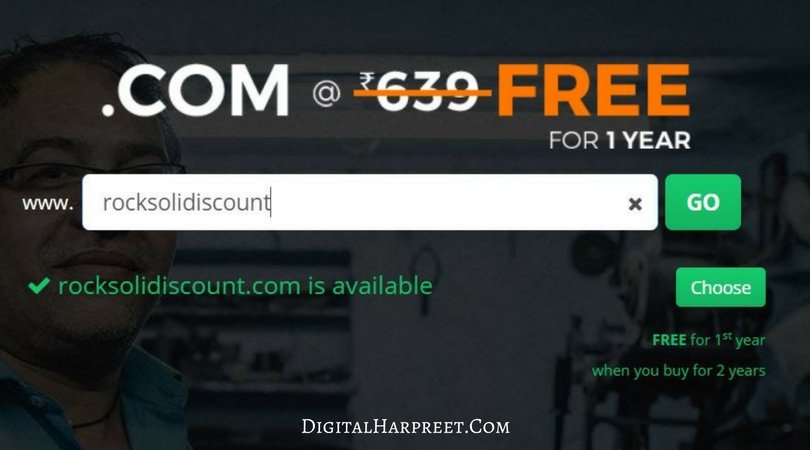 FREE DOT COM Domain (Offer Valid Till 5th Nov 2017 Only in India)