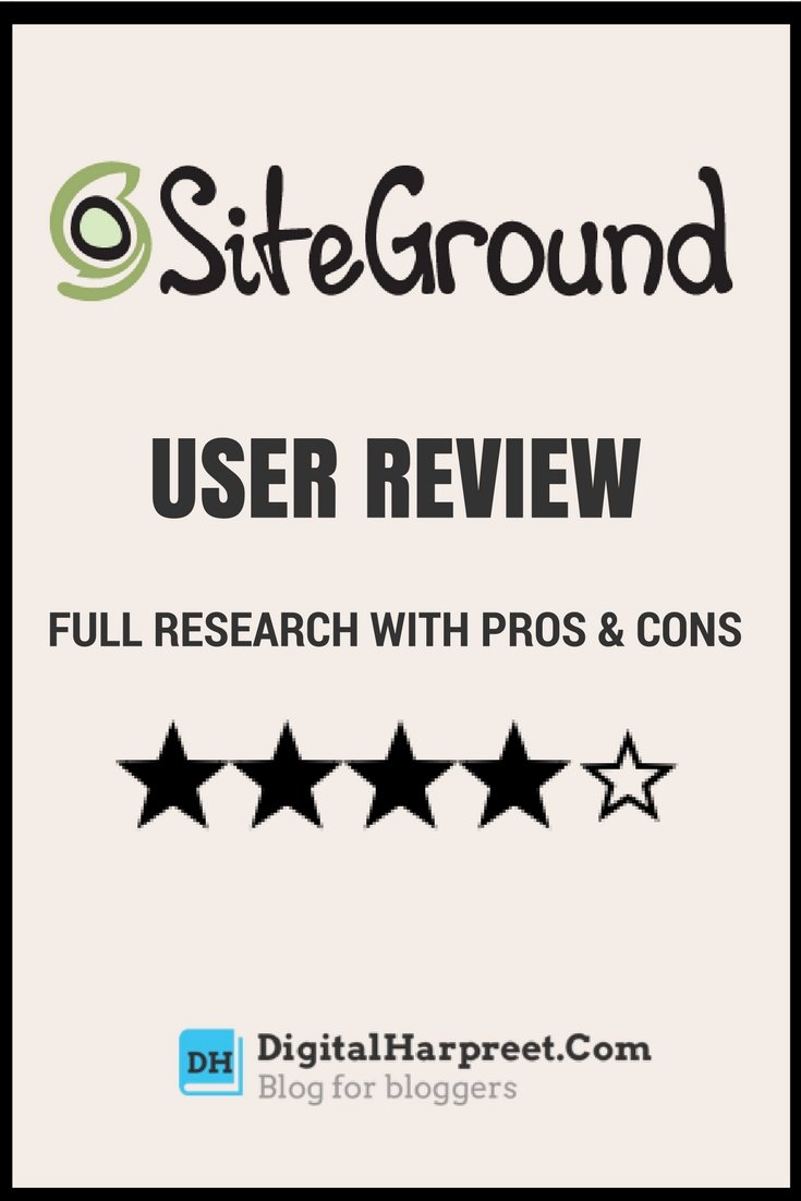 SiteGround User Review - My Research With Pros & Cons Pinterest